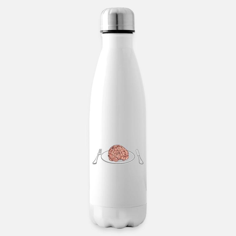 Hirn // Illustration - Isolierflasche - Weiß