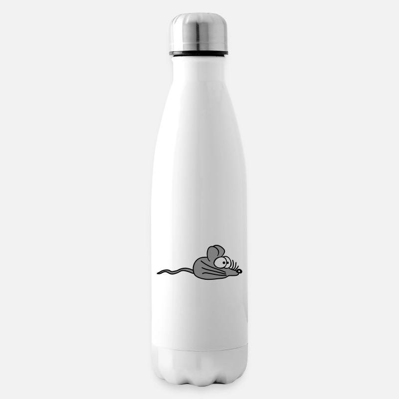 Maus Mäuschen Süße Kleine Ratte Nager Freundlich - Isolierflasche - Weiß