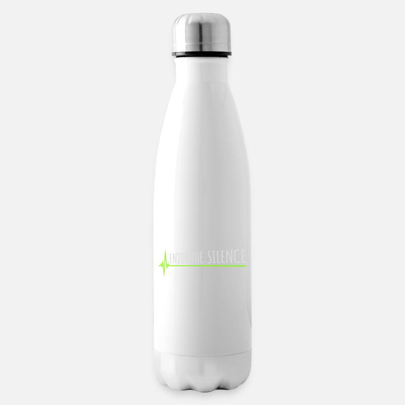 Enjoy The Silence Spruch Ruhe Stille Introvertiert - Isolierflasche - Weiß