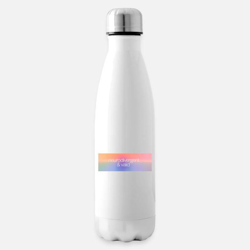 Neurodivergent & valid - Isolierflasche - Weiß