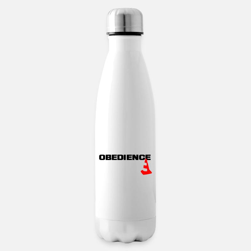 Obedience mit Pylone - Isolierflasche - Weiß