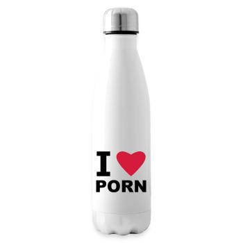 I Love Pornos - Isolierflasche - Weiß - Rechts