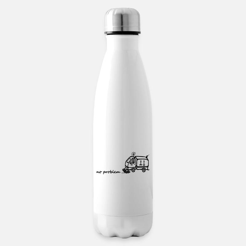 Kehrmaschine - no problem - Isolierflasche - Weiß