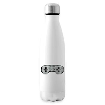 8-bit gamepad 02 - Insulated Water Bottle - white - Right