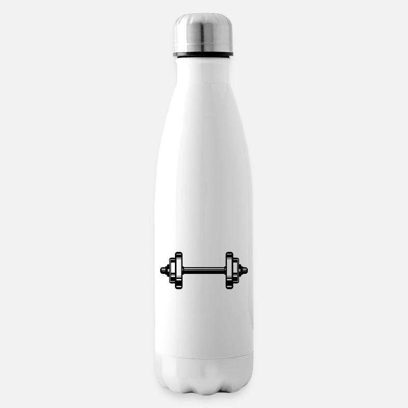 Hantel - Isolierflasche - Weiß