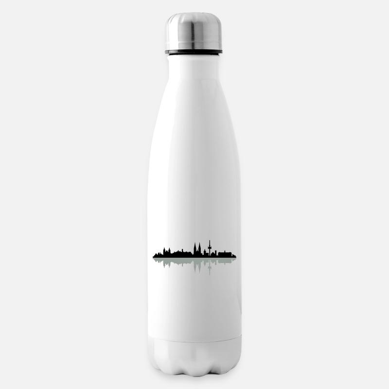 Skyline Regensburg - Isolierflasche - Weiß