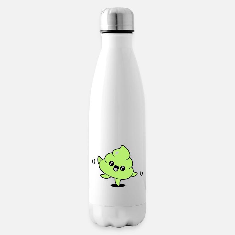 Emoji caca danse - Bouteille isotherme - blanc