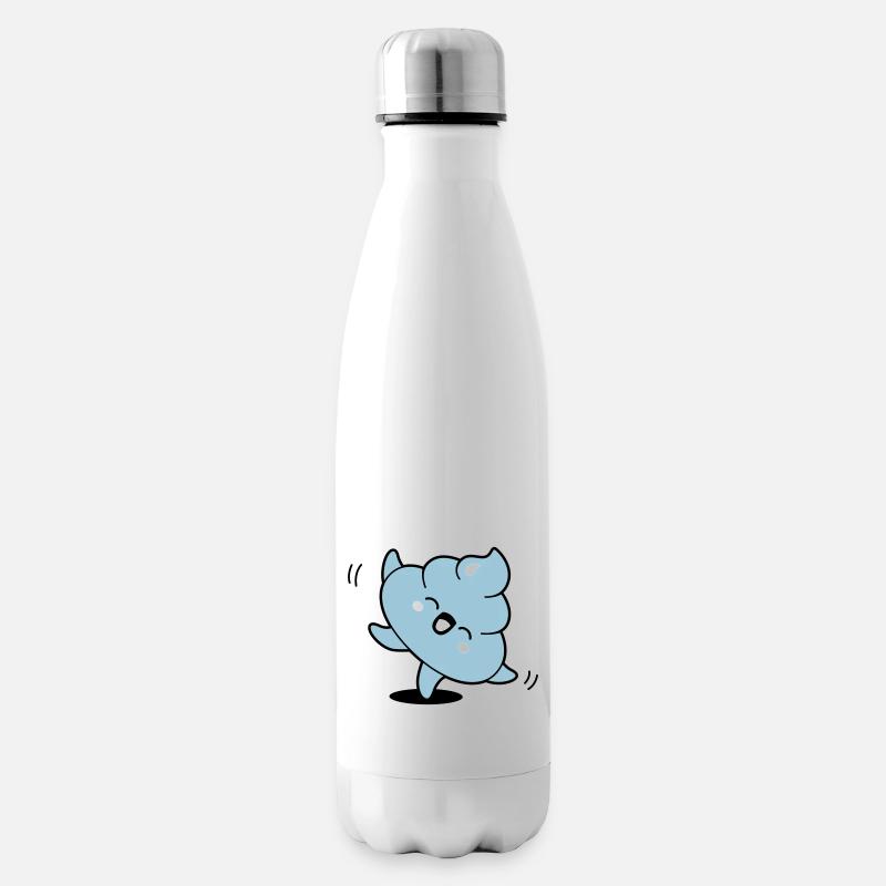 Caca kawaii danse - Bouteille isotherme - blanc