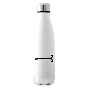 target archer center hit arrow bo - Insulated Water Bottle - white - Right