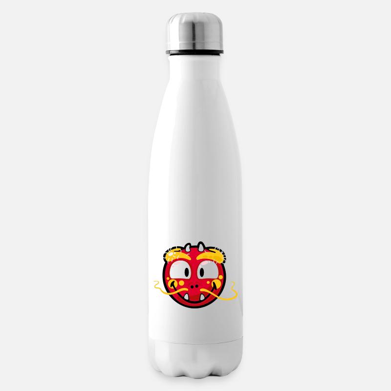 Smiley Dragon - Isolierflasche - Weiß