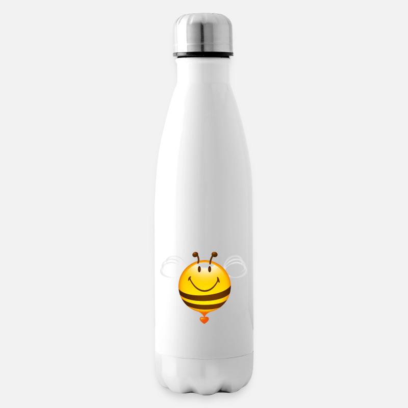 Smiley Bee - Isolierflasche - Weiß