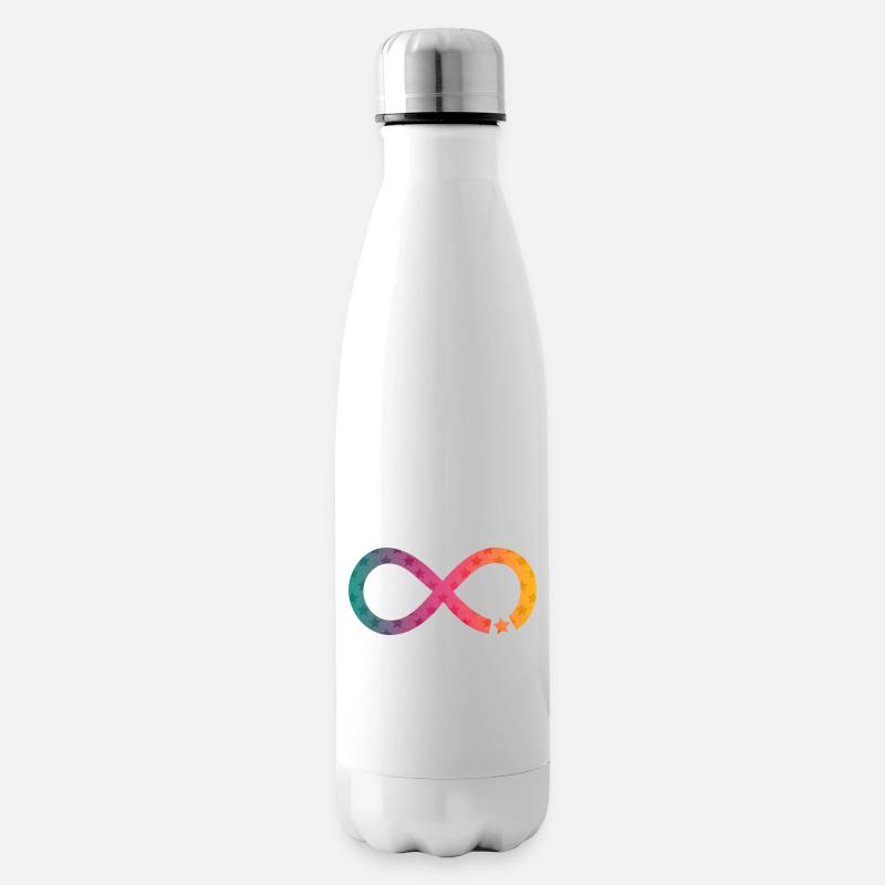Infinity Star rainbow - Insulated Water Bottle - white