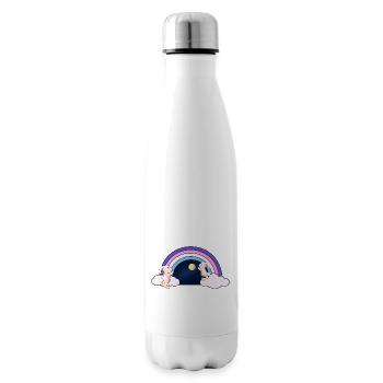 Rainbow Fantasy Rabbit Kids Moon Starry Sky - Insulated Water Bottle - white - Right