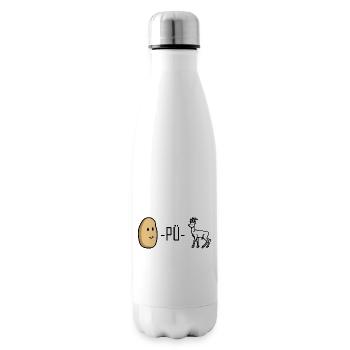 Kartoffel-pü-Reh - lustiges Design - Isolierflasche - Weiß - Rechts