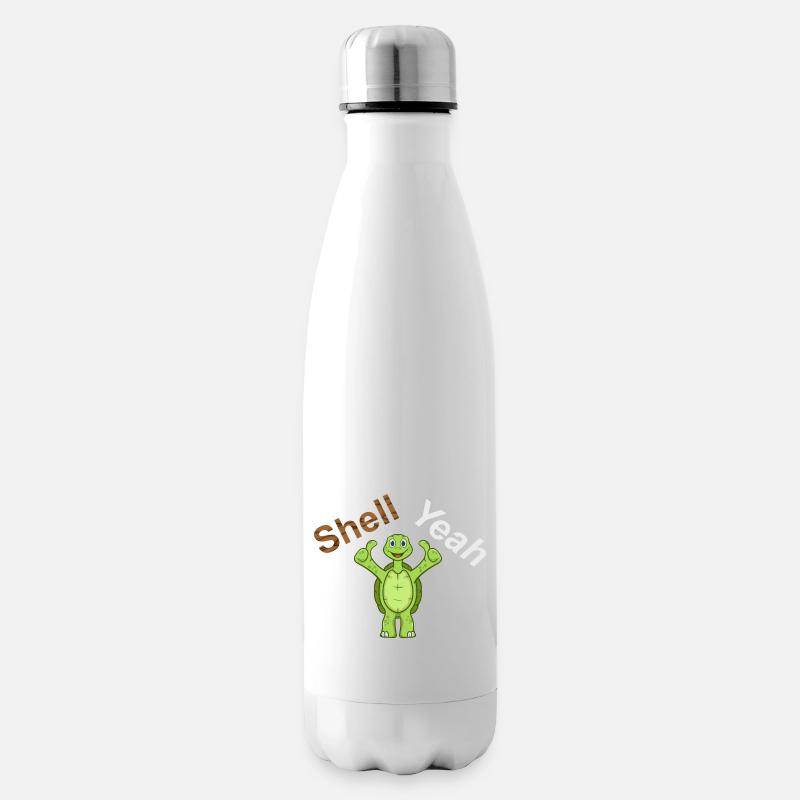 Shell Yeah Tortue Tortue - Bouteille isotherme - blanc