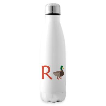 Rente Ente Ruhestand Pension Frührente Geschenk - Isolierflasche - Weiß - Rechts