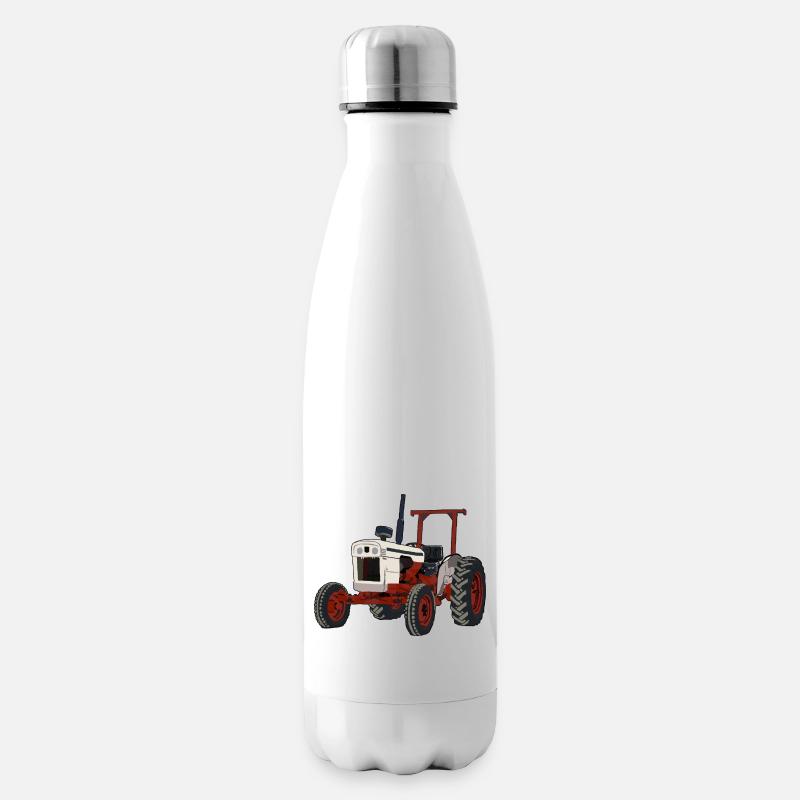 Tracteur blanc - Bouteille isotherme - blanc