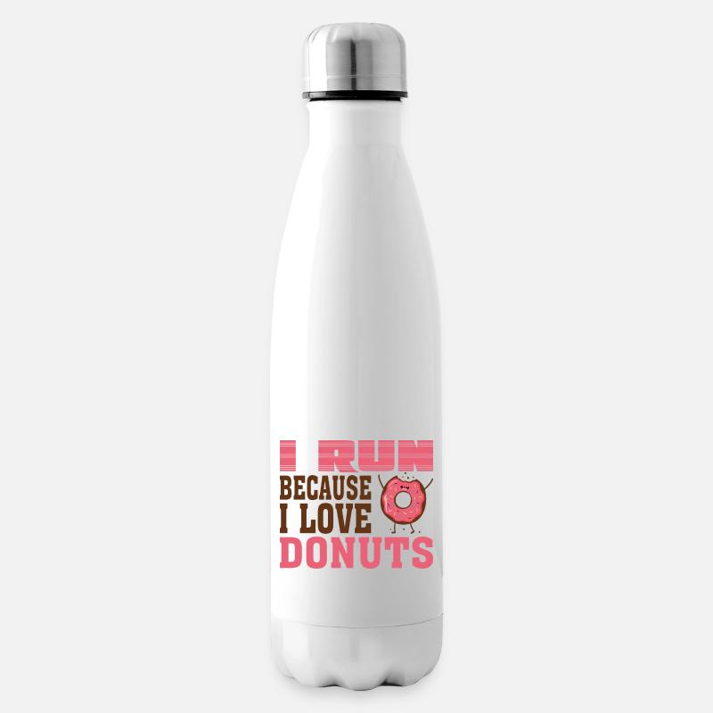 I Run Because I Love Donuts - Isolierflasche - Weiß