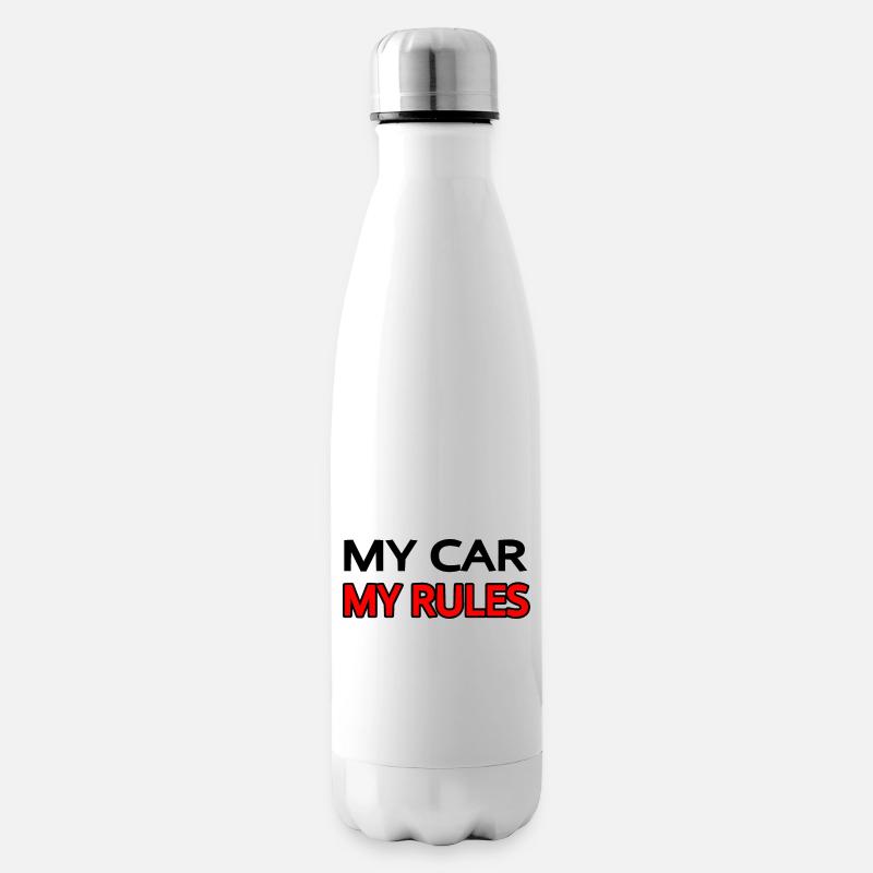 Auto - Isolierflasche - Weiß