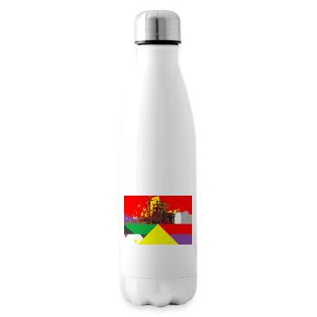 Stahlwerk, Hüttenwerk, Ruhrgebiet - Isolierflasche - Weiß - Rechts