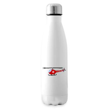 Helicopter Switzerland Flag Children - Insulated Water Bottle - white - Right