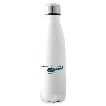 Helicopter Sweden Flag Children - Insulated Water Bottle - white - Right