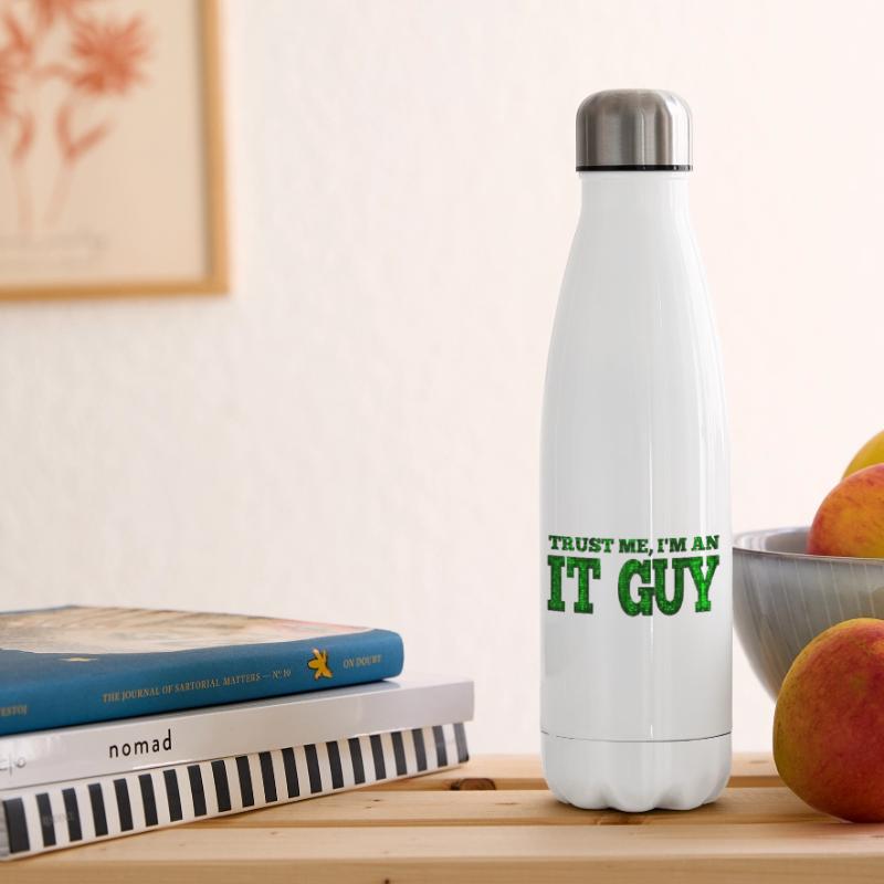 IT guy support geek computer computer geek technician Insulated Water Bottle
