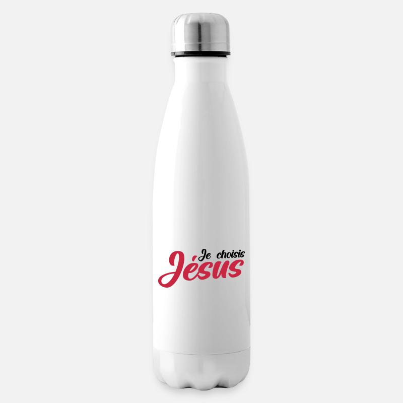 Je choisis Jésus - Bouteille isotherme - blanc