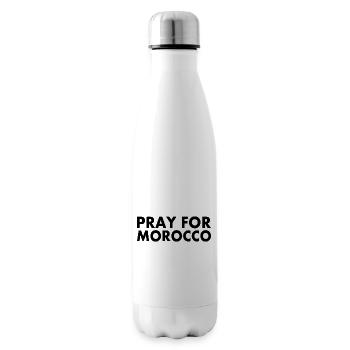 Pray for morocco - maroc - Bouteille isotherme - blanc - Droite