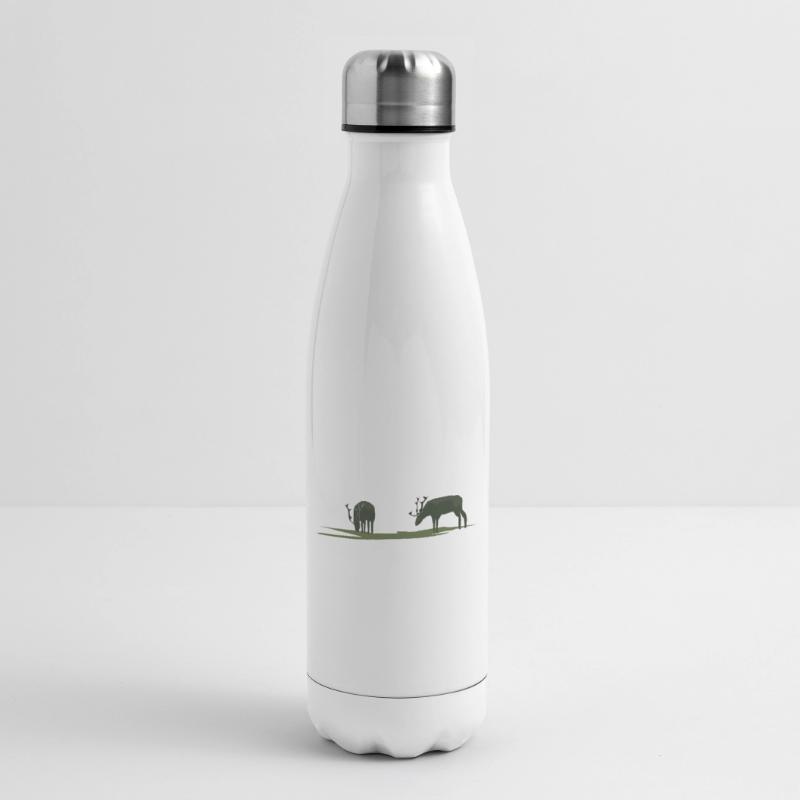 Elche oder Hirsche am Grasen Isolierflasche