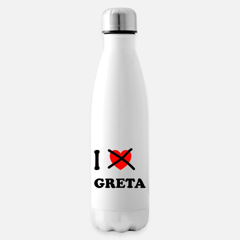 Je n’aime plus Greta - Bouteille isotherme - blanc