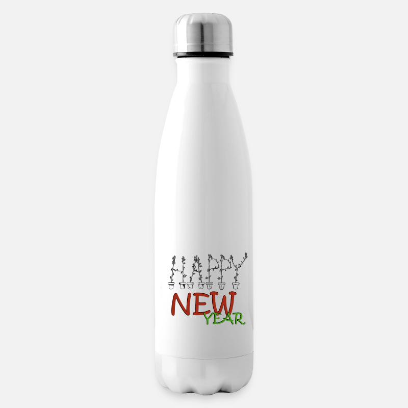 HAPPY new year - Isolierflasche - Weiß
