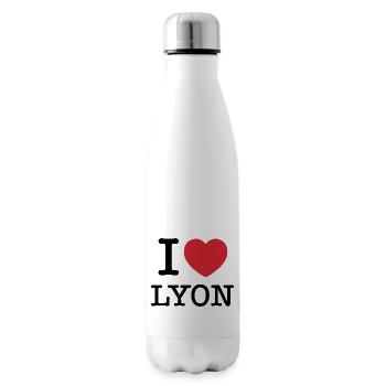 J’aime Lyon | Lyon | I Heart Lyon | France - Bouteille isotherme - blanc - Droite