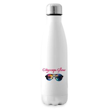 Cityscape Glow, Sunglasses - Insulated Water Bottle - white - Right