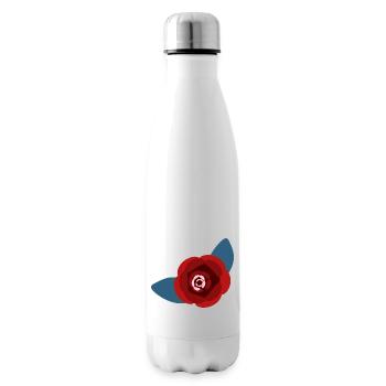 Rote Kamelienblüte - Isolierflasche - Weiß - Rechts