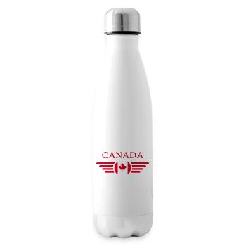 T-shirt design de style canadien - Bouteille isotherme - blanc - Droite