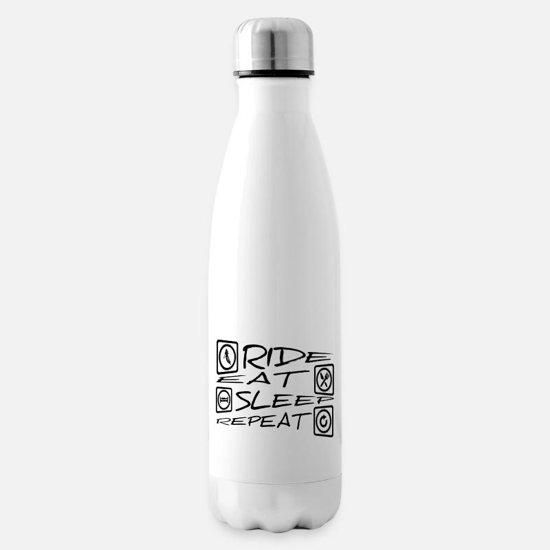 Ride Eat Sleep Repeat - Isolierflasche - Weiß