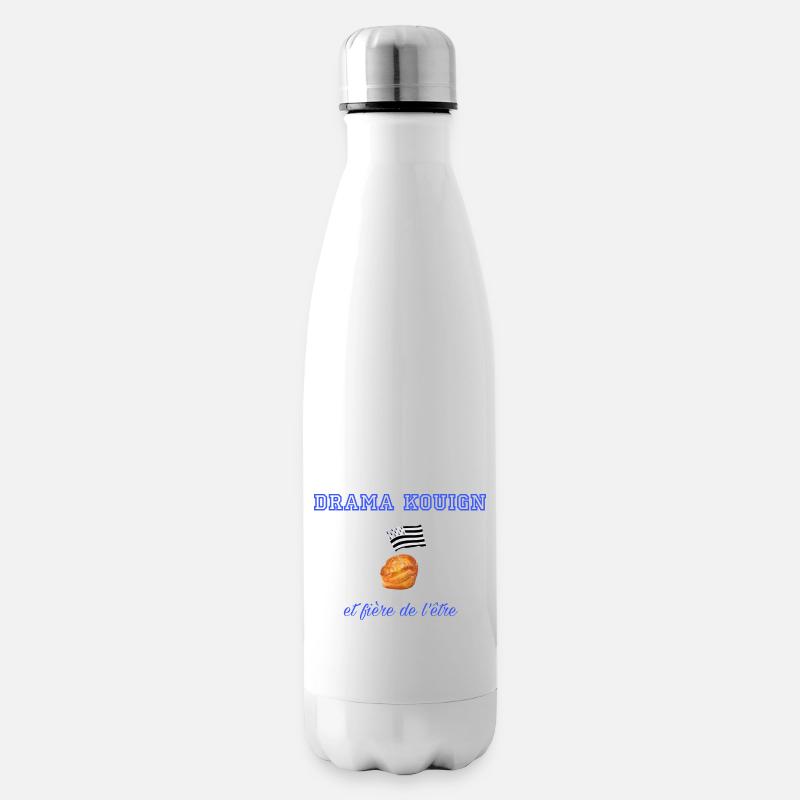 Fière d être une drama kouign Blue - Bouteille isotherme - blanc