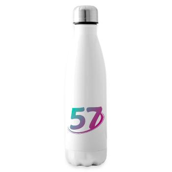 Numéro 57 multicolore - Bouteille isotherme - blanc - Droite