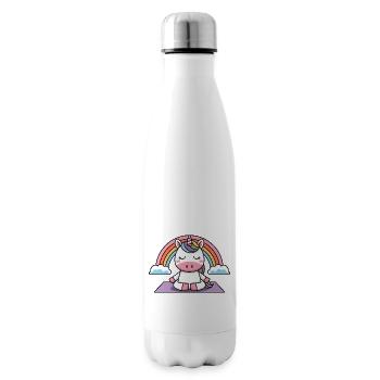 licorne de yoga - Bouteille isotherme - blanc - Droite