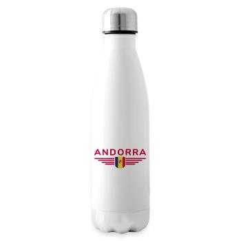 Andorra Fans T-Shirt Design - Insulated Water Bottle - white - Right
