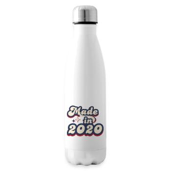 Hergestellt im Jahr 2020 Retro - Isolierflasche - Weiß - Rechts