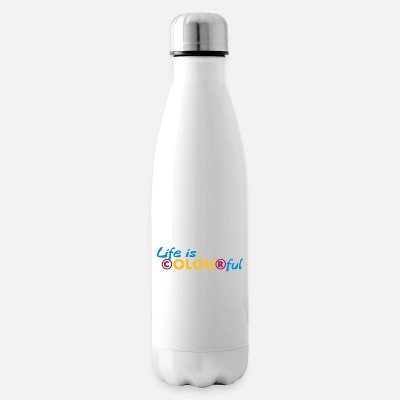 La vie est colorée - Bouteille isotherme - blanc