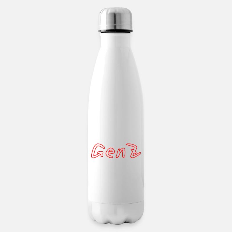 GenZ Graffiti Rot - Isolierflasche - Weiß