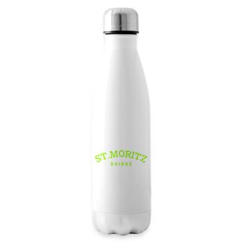 St. Moritz - Suisse - Switzerland - Swiss - Insulated Water Bottle - white - Right