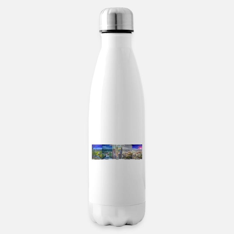 Pentaptychon multiple Morgen, Leoben in Utopien - Isolierflasche - Weiß