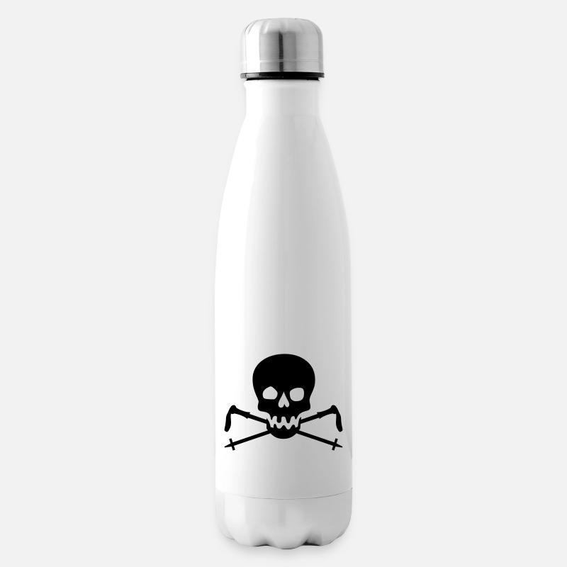 Nordic Walking - Isolierflasche - Weiß
