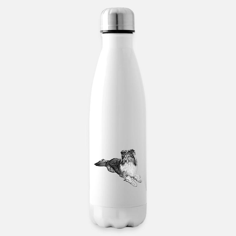 Sheltie L - Isolierflasche - Weiß