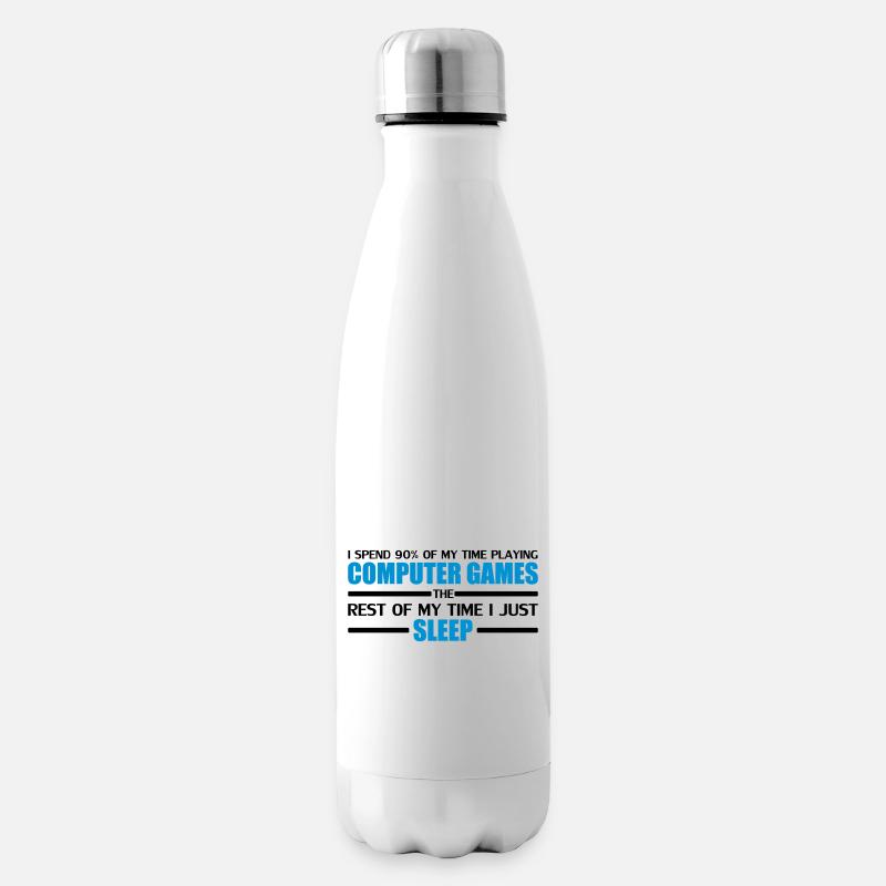 Computer Games - Insulated Water Bottle - white
