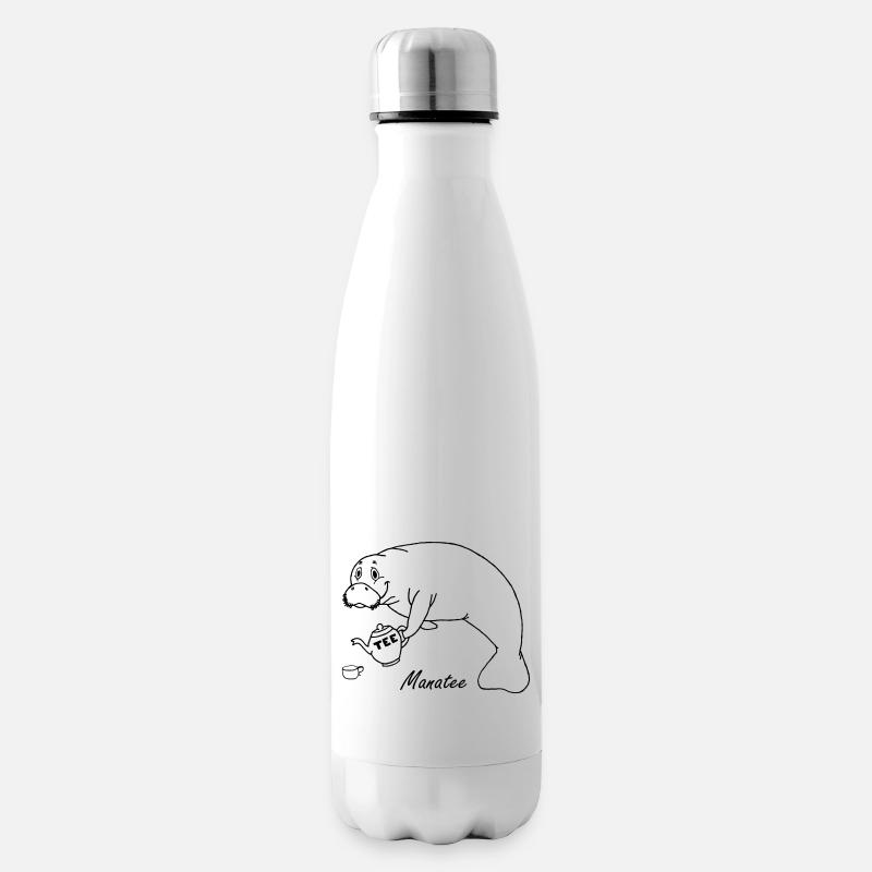 Manatee comme le thé - Bouteille isotherme - blanc